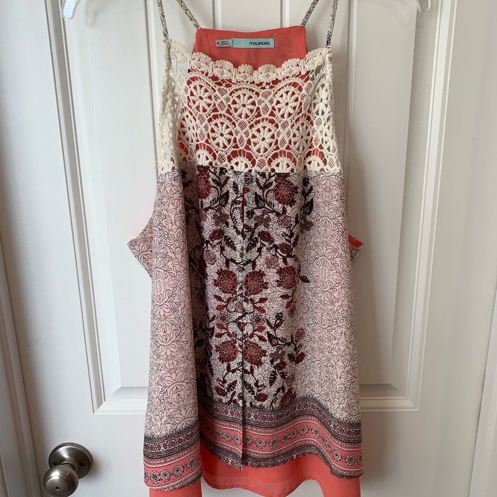 Maurices womens crochet sleeveless top
